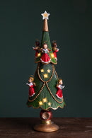 Albero Natale con Angeli e Led 60 cm Verde