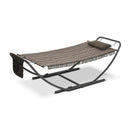 Amaca da Giardino in Ferro e Poliestere con Cuscino e Sacca Taddei Suez Beige e Marrone