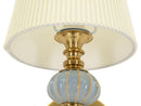 Lampada da Muro Varsavia 17x22x57 cm in Ferro e Vetro e Tessuto Oro e Bianco      