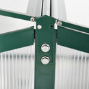 Serra da Giardino Tetto Regolabile 130x70x61 cm in Policarbonato e Alluminio Verde e Trasparente