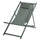 Sdraio Pieghevole Lido con Poggiatesta 94x60x92-81 cm in Poliestere e PVC Verde