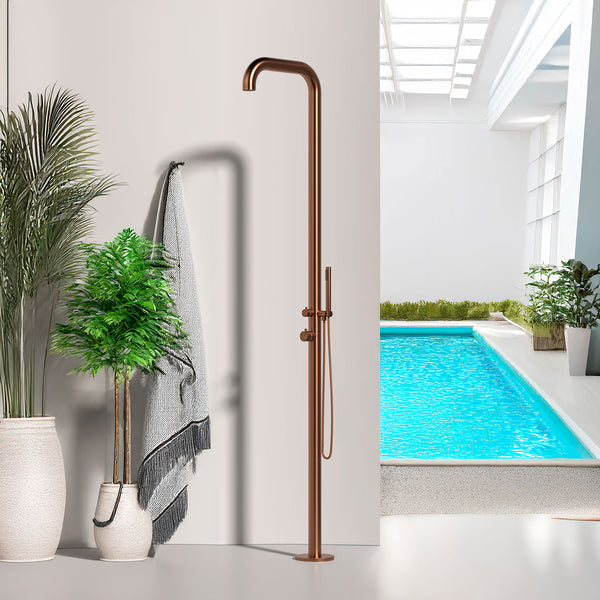 Doccia da Giardino in Acciaio Inox con Doccino Sined Chia Oro Rosa prezzo