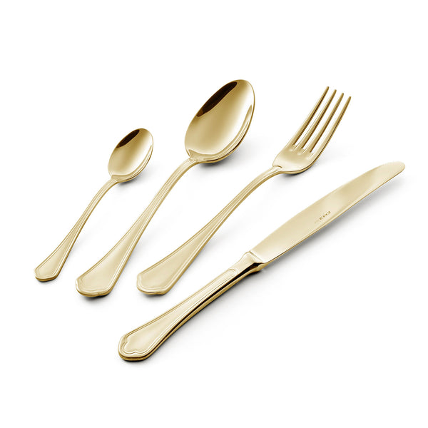 Servizio Set di Posate 24 Pezzi in Acciaio 18/10 PVD Eme Domus Gold prezzo