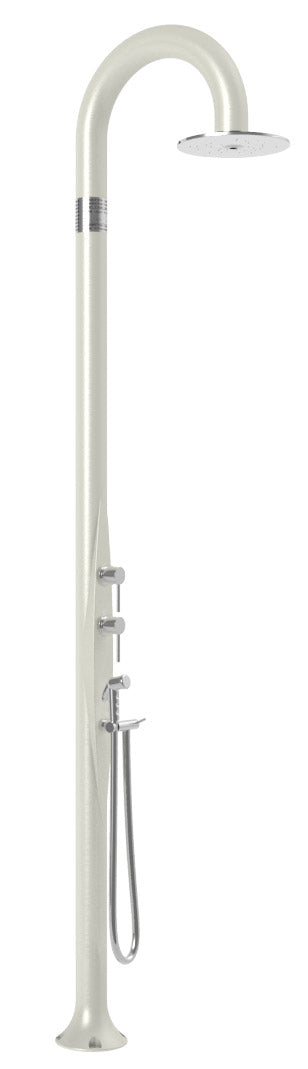 acquista Doccia da Esterno Giardino Miscelatore Deviatore e Doccetta Mobile Arkema Funny Yin Top Line Perla