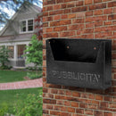 Cassetta Pubblicità 34x7x25 cm Artigian in Ferro Nero