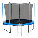 Trampolino Elastico Ø366 cm con Rete di Sicurezza e Pali Imbottiti  J-More