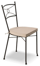 Sedia da Giardino in Ferro con Cuscino Taddei Asco Nera