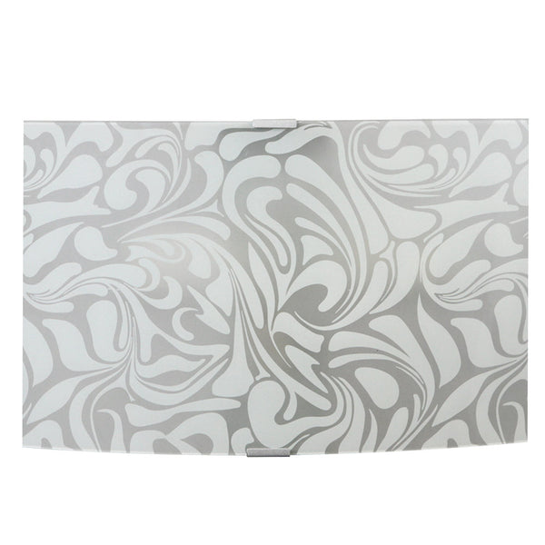 Applique 1xE27 Montatura Argento Vetro Lastra Bianco E-Energy Corinna acquista