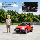 Macchina Elettrica per Bambini Licenza Audi TT con Telecomando e Fari LED Rosso