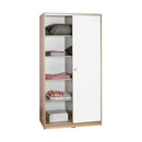 Armadio 94x182z52 cm sonoma bianco con ante scorrevoli