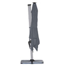 Ombrellone da Giardino Decentrato con Led 3x3m Roma Light grigio