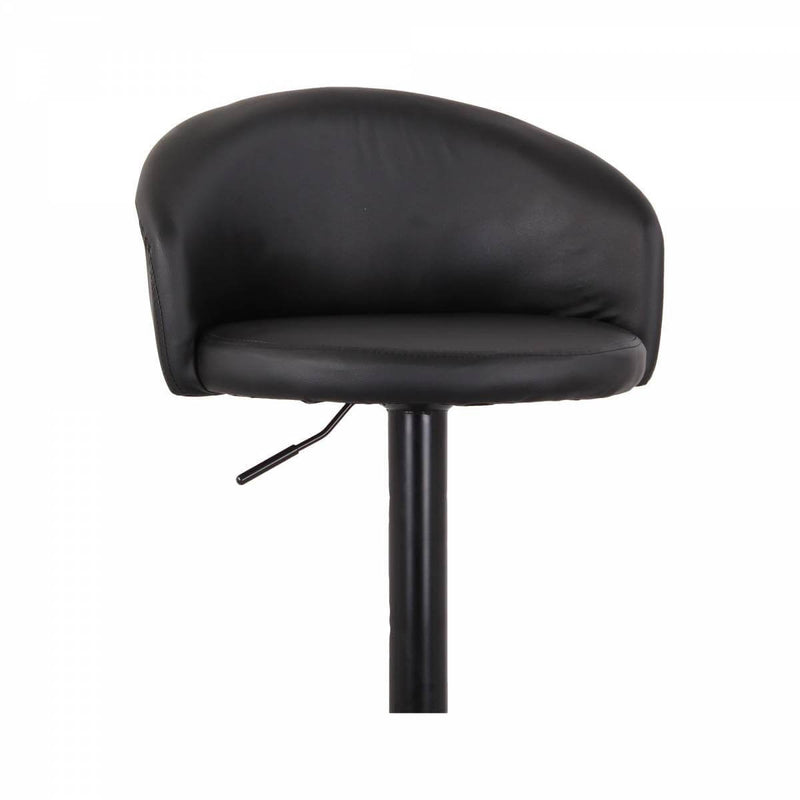 Set 2 Sgabelli 51x44x60/80 cm in Similpelle Base Nera Nero