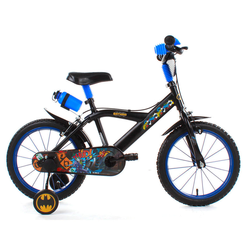 Bicicletta per Bambino 14"" 2 Freni Batman Nera