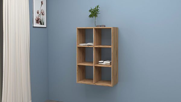 Libreria da Muro o Pavimento 6 Vani 60x25x90 cm Maruska Rovere Wotan online