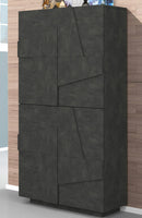 Scarpiera 4 Ante Battenti 81,2x39,2x167,6 cm Ping Ardesia