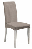 Set 2 Coprisedie con Schienale Elasticizzati in Poliestere Leslie Tortora