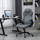 Sedia da Ufficio Direzionale 65,5x69,5x112-122 cm in Poliestere Grigio Scuro