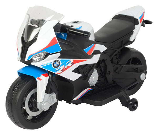 sconto Moto Elettrica per Bambini 12V con Licenza BMW S1000 RR Bianca