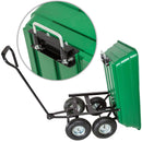 Carrello da Giardino Ribaltabile 4 Ruote 75 litri Ranieri Verde