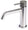 Rubinetto Miscelatore Monocomando Lavabo senza Scarico in Acciaio Inox Satinato Maniglia Antracite