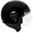 Casco Demi-Jet per Scooter Visiera Sagomata SKA-P 1 WH Wolli Nero Metal