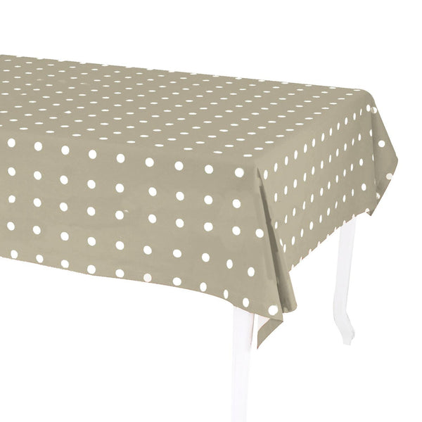 sconto Tovaglia Rettangolare 140x240 cm in Cotone 180 GSM Pop Pois Beige