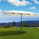 Ombrellone da Giardino 4.6x2.4 cm Palo Ø48 mm in Acciaio Crema 