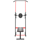 Stazione Fitness Pieghevole Multifunzionale  Nero e Rosso