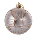 Set 8 Palle di Natale Ø8 cm in Plastica Champagne