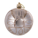 Set 8 Palle di Natale Ø8 cm in Plastica Champagne