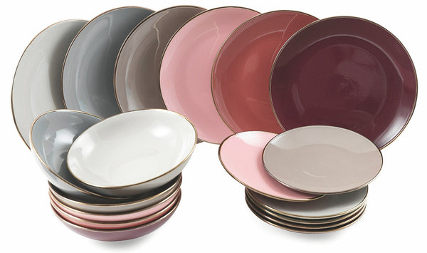 Servizio Piatti 18 Pezzi in Gres Villa d'Este Home Tivoli Royal Passion online