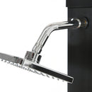 Doccia Solare 19x20x217 cm Contenitore da 40L Temperatura fino a 60°C con Rubinetto Inferiore Nero 