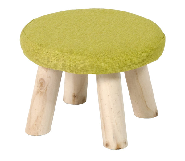 Pouf in Tessuto e Legno di Pino 29x29x20 cm Fumer Jimmy Verde acquista