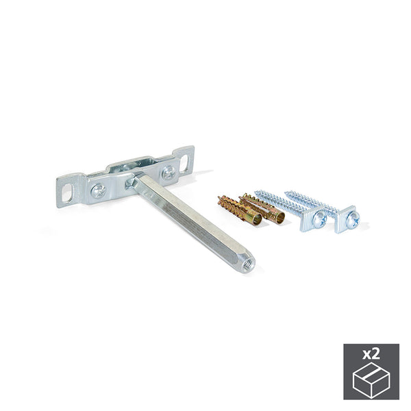 Supporto a Scomparsa Phantom per Mensola in Legno Imballo 1 Set Zincato Bianco Acciaio Emuca online