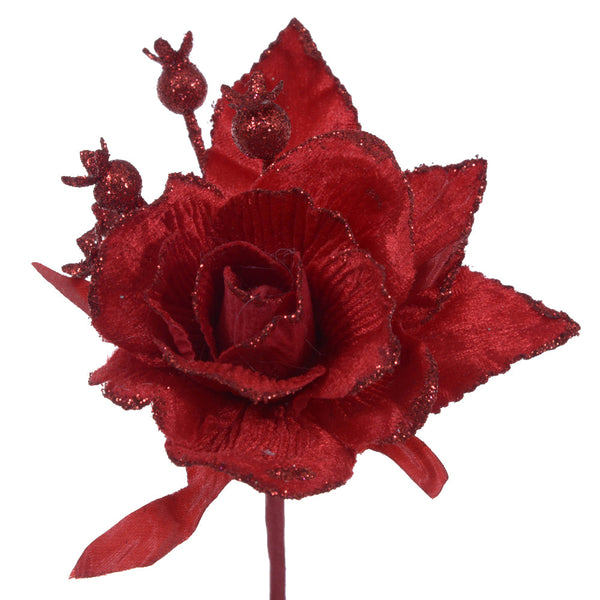 Set 24 Pick Rosa e Bacche Ø10 cm Rosso online