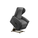 Poltrona Alzapersona Elettrica 2 Motori 90x100x90 cm Sofa in Microfibra Dispositivo Medico 1 Grigio Scuro 
