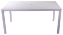 Tavolo Rettangolare da Giardino 152x96 cm in Alluminio Boston Bianco