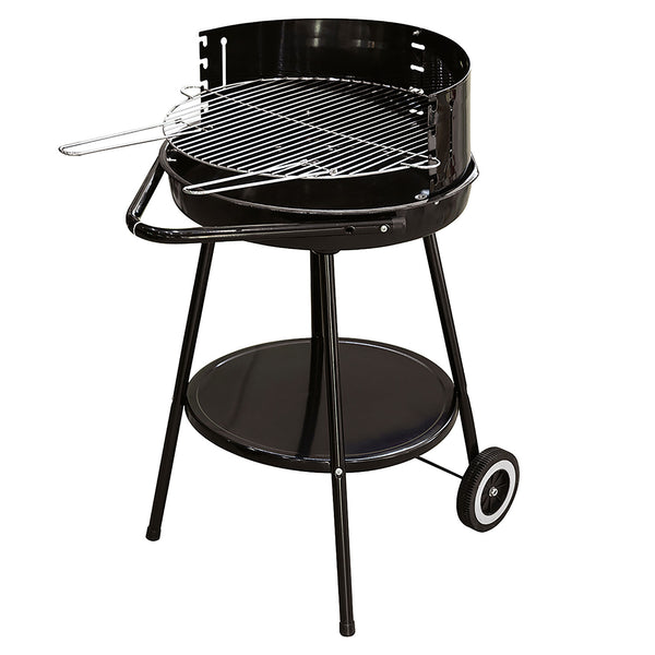 prezzo Barbecue a Carbone Carbonella Rotondo Ø51x84,5 cm con Vassoio in Acciaio al Carbonio Nero