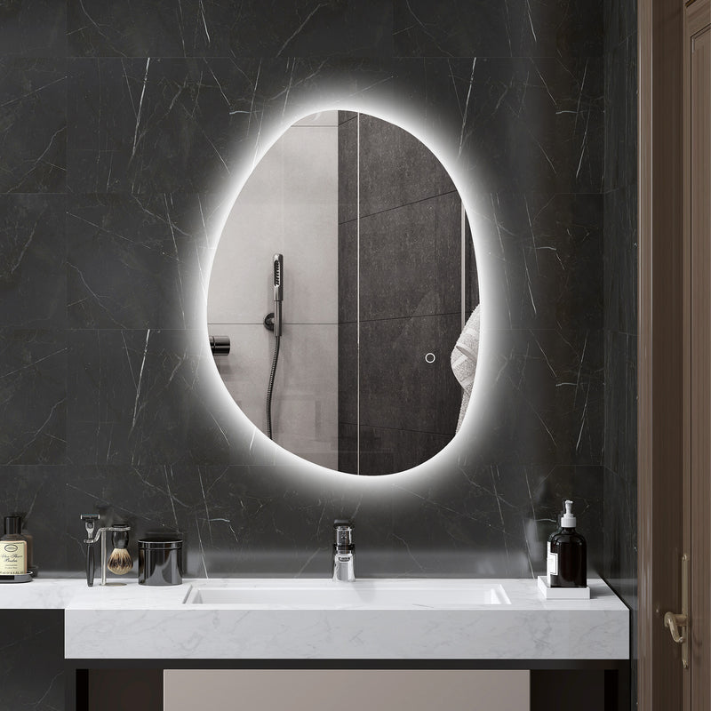 Specchio da Bagno con Luce LED Regolabile 70x5x50 cm in Vetro Temperato    