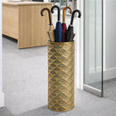 Portaombrelli Rotondo 20x54 cm Design Moderno per Ingresso in Metallo Oro     