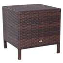 Set 3 Tavolini da Giardino in Rattan Sintetico Marrone 