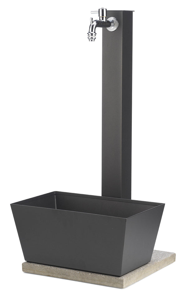 acquista Fontana da Giardino con Rubinetto Vaschetta e Base Belfer 42/QVR Antracite