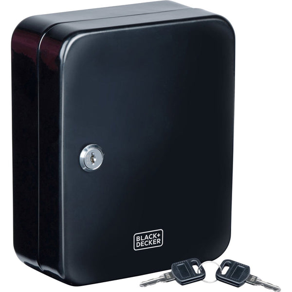 sconto Cassetta Portachiavi Nera da Muro Serratura e Doppia Chiave 20 Ganci Ingresso Black & Decker