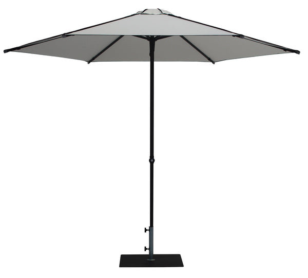 Ombrellone da Giardino Ø3 m Palo Ø38 mm in Alluminio Tessuto Dralon Acrilico Border Bianco prezzo