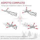 Albero di Natale Artificiale Innevato 180 cm 618 Rami 240 Luci LED Verde