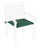 Cuscino Poly180 Verde Scuro per Poltrona in Tessuto per Esterno
