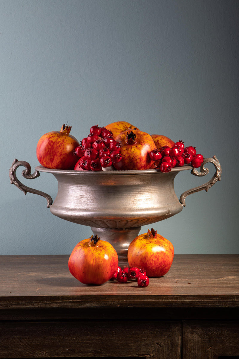 Set 2 Melagrane Artificiali 12 Pezzi Larghezza 8,9 cm 