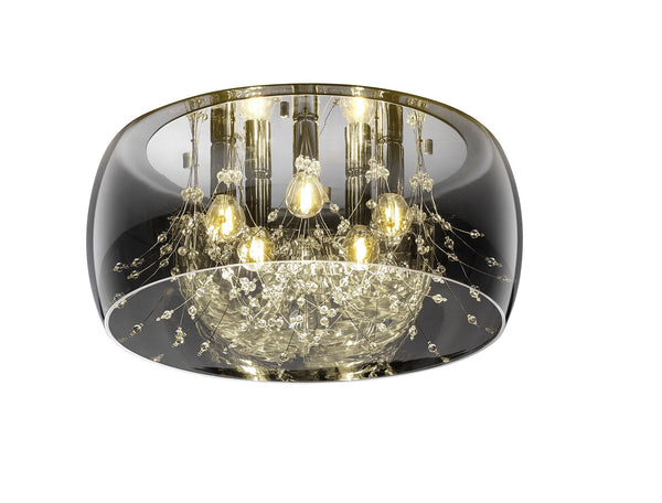 acquista Plafoniera da Interno Attacco E14 in Vetro Cromo