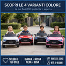 Macchina Elettrica per Bambini Licenza Audi RS 3 Sportback 12V Sedili in Pelle e Telecomando Nero