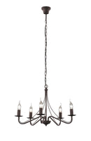 Lampadario da Interno  E14 in Metallo Ruggine